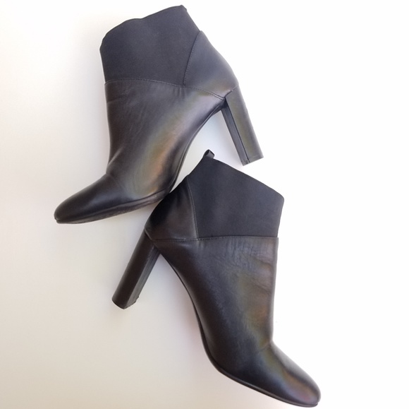 NINE WEST Black leather heeled bootie for women size 8 - Picture 9 of 13
